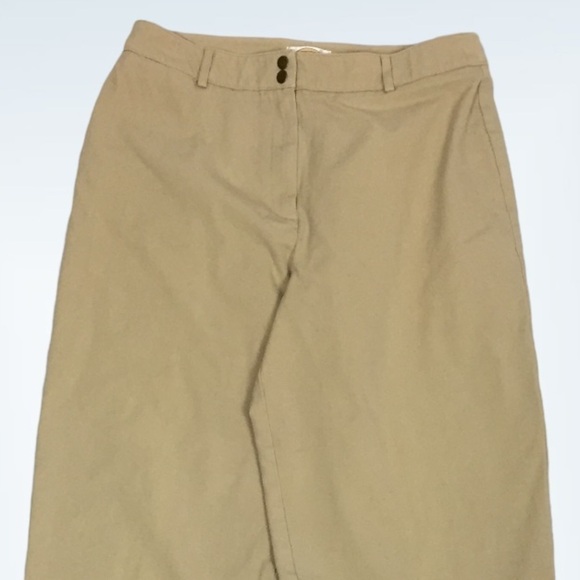 Talbots Petites Pants Womens 12 Beige Stretch Dress Pants High Waisted - Picture 13 of 13